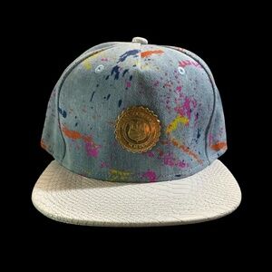 Capital Gains Paint Splatter Strapback Adjustable Hat. One Size. New W/O Tags